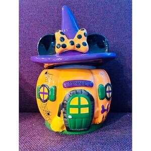 Disney Halloween Minnie Mouse Pumpkin House Cookie Jar